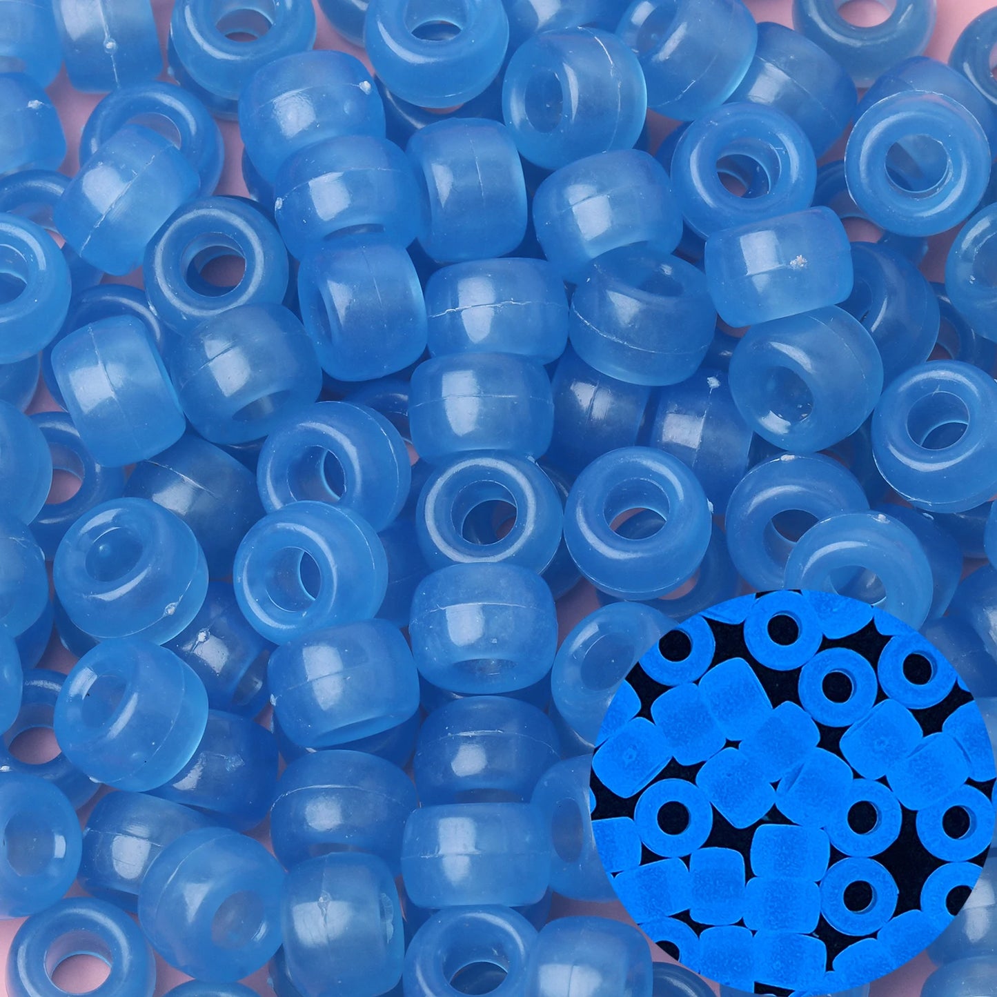 Midnight Bass Drops – 100pc Blue Pony Beads for Kandi & DIY Magic