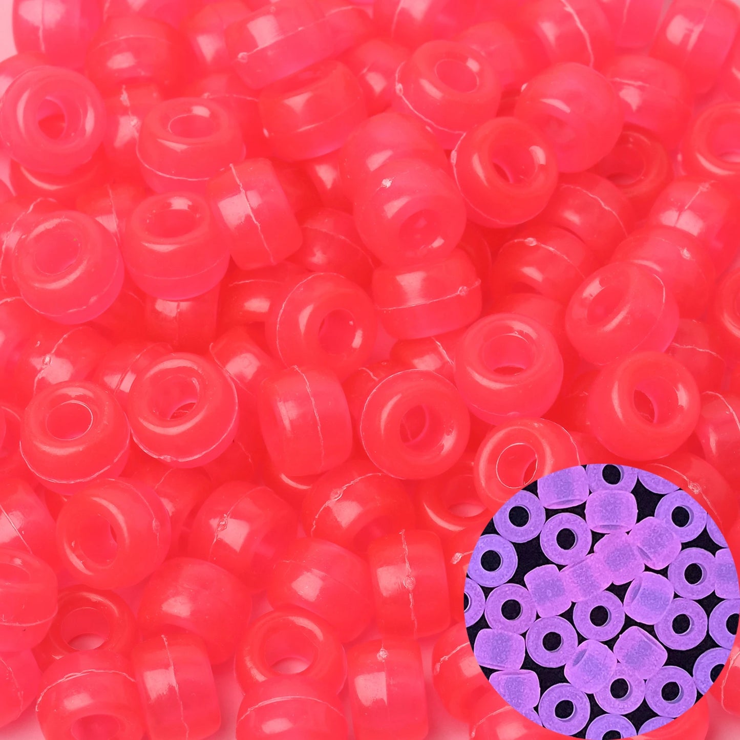 Red Pony Beads – 100pc & 200pc Pack (6x9mm)