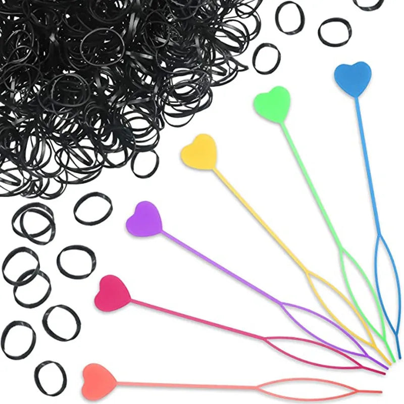 Hair Beads Pony Beads for Hair Braids 6x9mm Plastic Bead 4mm Large Hole for Kids Girls African Hair Bead Accessories