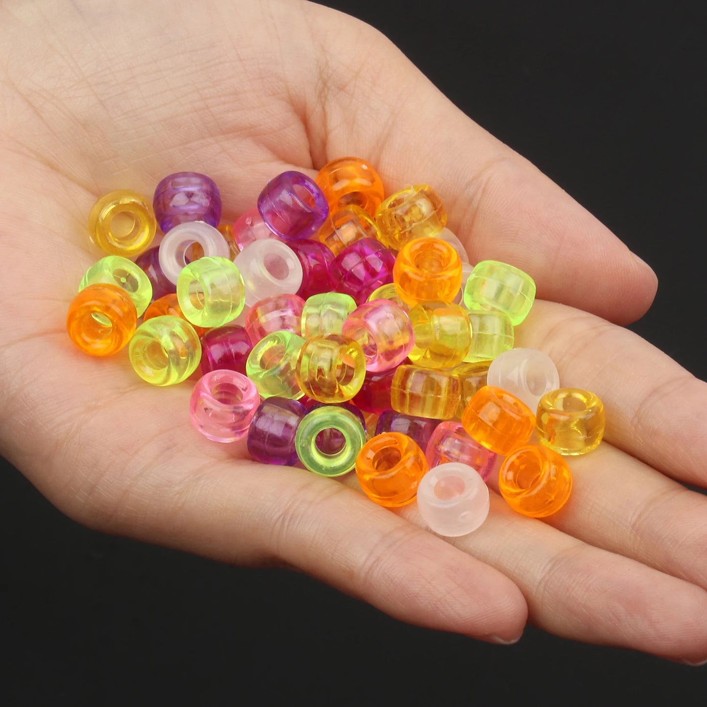 100pc Neon Chaos Pony Beads – Rave Kandi Maker Pack