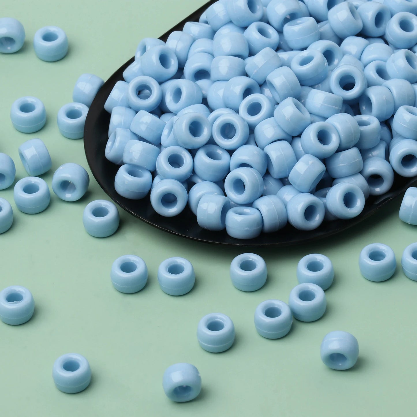 Midnight Bass Drops – 100pc Blue Pony Beads for Kandi & DIY Magic