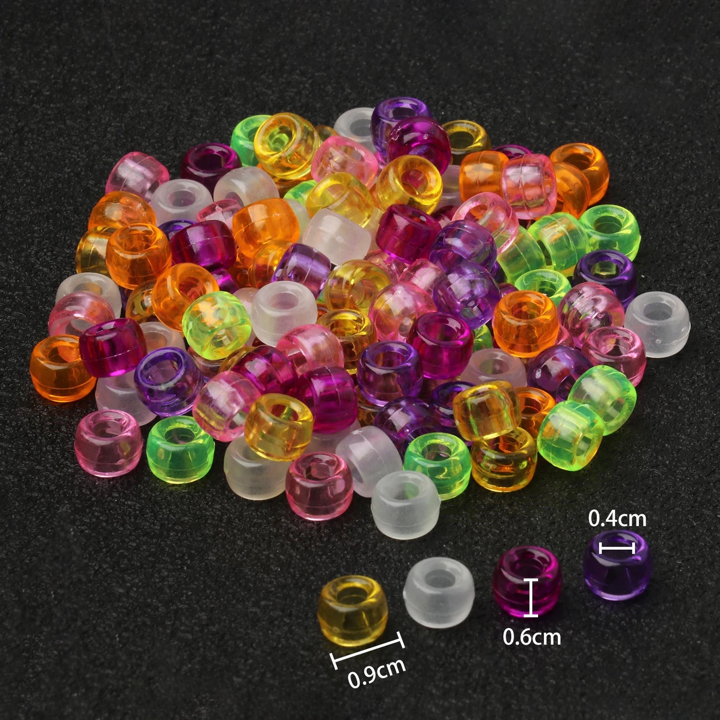 100pc Neon Chaos Pony Beads – Rave Kandi Maker Pack