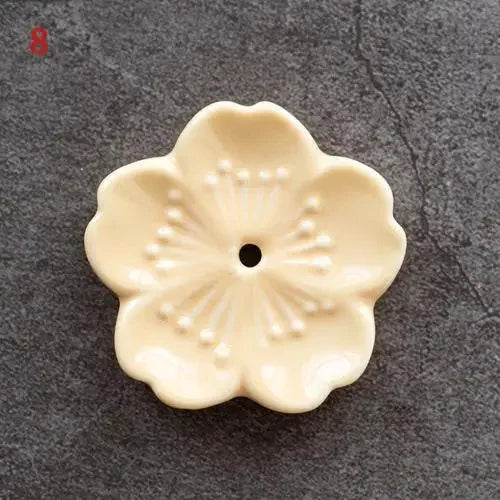 Sakura Drift – Ceramic Cherry Blossom Incense Holder | Chill Room Decor for Aromatherapy, Rave Recovery & Tea-Time Vibes