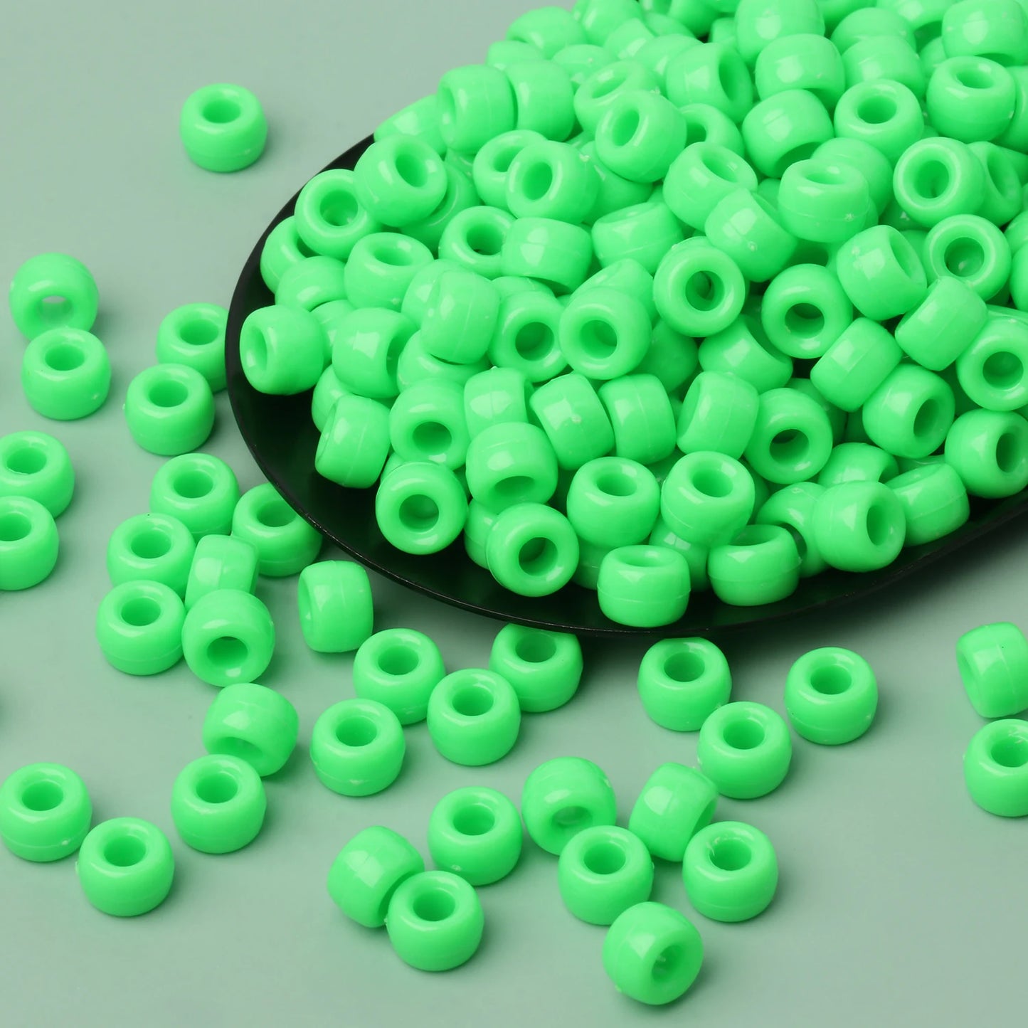 Glow Gremlin Beads – 100pcs Green Kandi Essentials