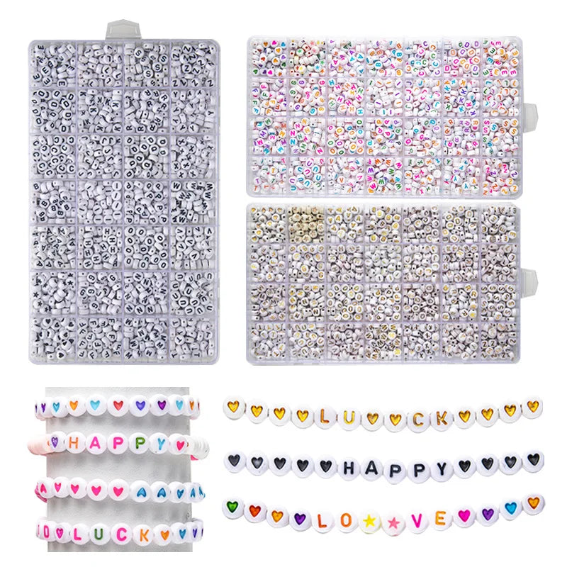 Alphabet Soup Bead Kit – 1400pcs of Chaos Letters for Friendship Bracelets