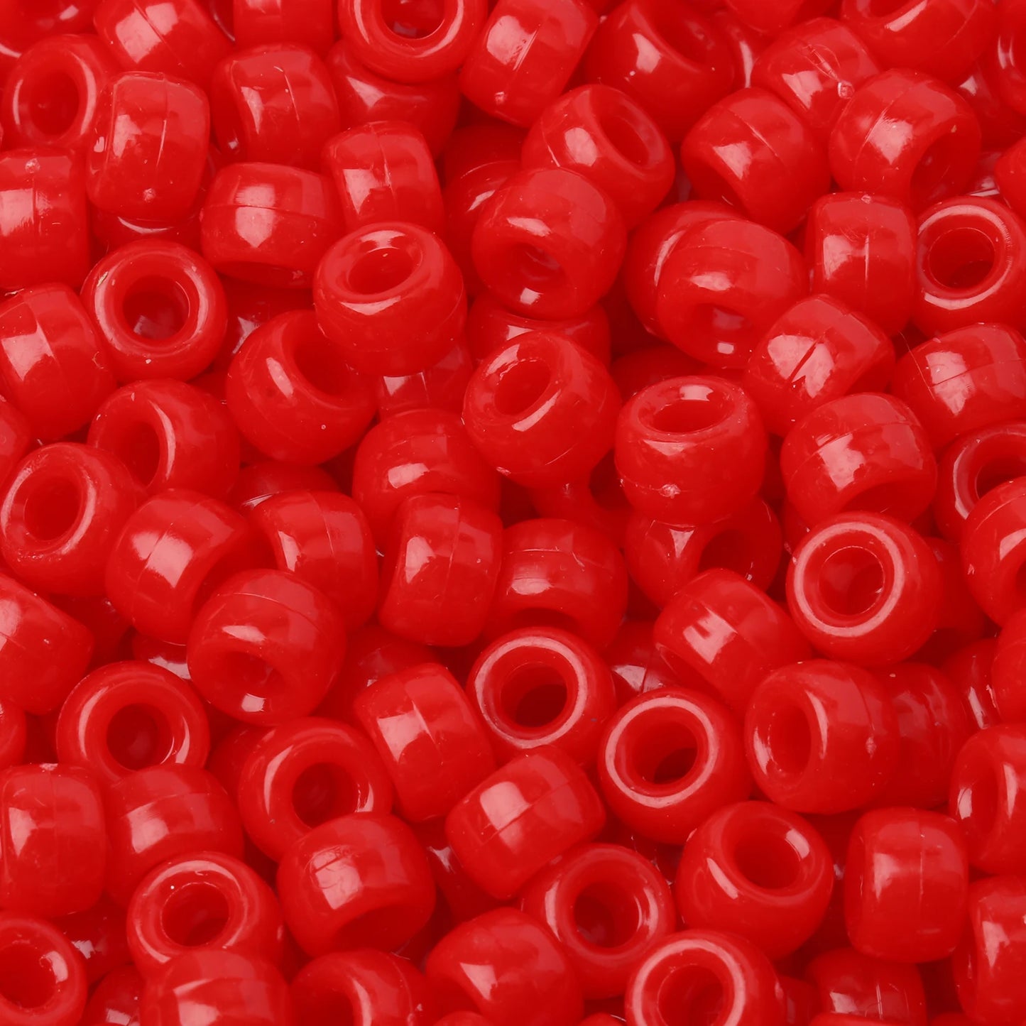 Red Pony Beads – 100pc & 200pc Pack (6x9mm)