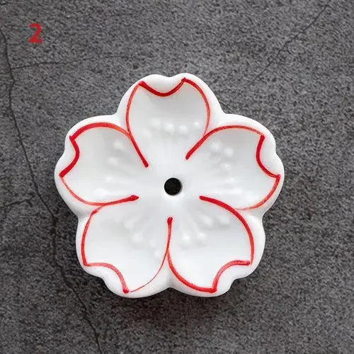 Sakura Drift – Ceramic Cherry Blossom Incense Holder | Chill Room Decor for Aromatherapy, Rave Recovery & Tea-Time Vibes