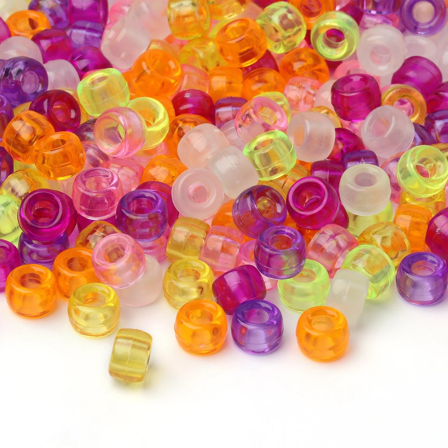 100pc Neon Chaos Pony Beads – Rave Kandi Maker Pack
