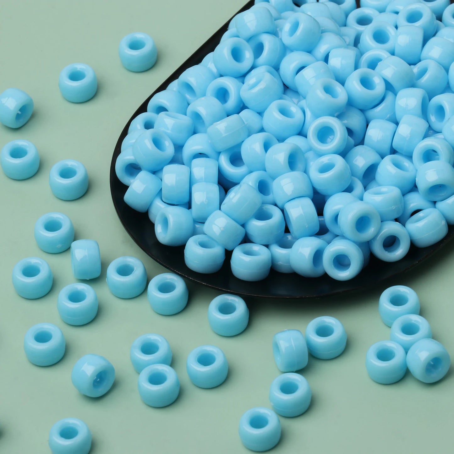 Midnight Bass Drops – 100pc Blue Pony Beads for Kandi & DIY Magic