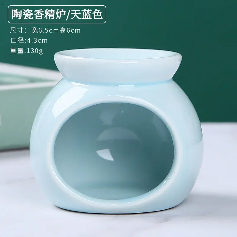 GlowDrop Burner – Ceramic Oil Burner & Incense Diffuser | Chill Zone Aromatherapy for Rave Recovery & Room Vibes