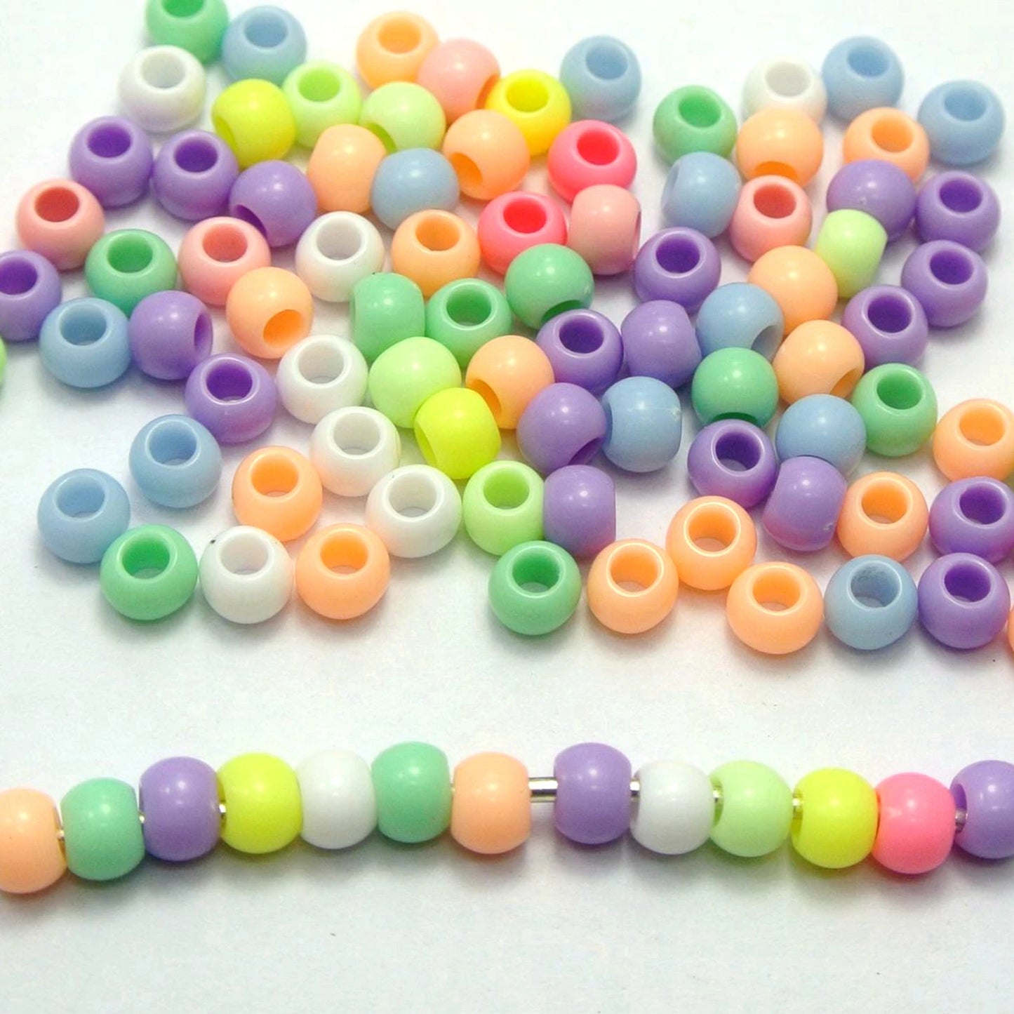 500pc Pastel Rave Pony Beads – Soft Chaos Edition