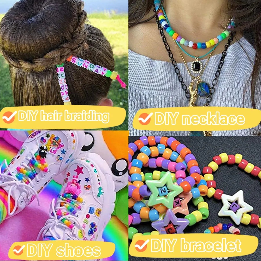 100pc Neon Chaos Pony Beads – Rave Kandi Maker Pack