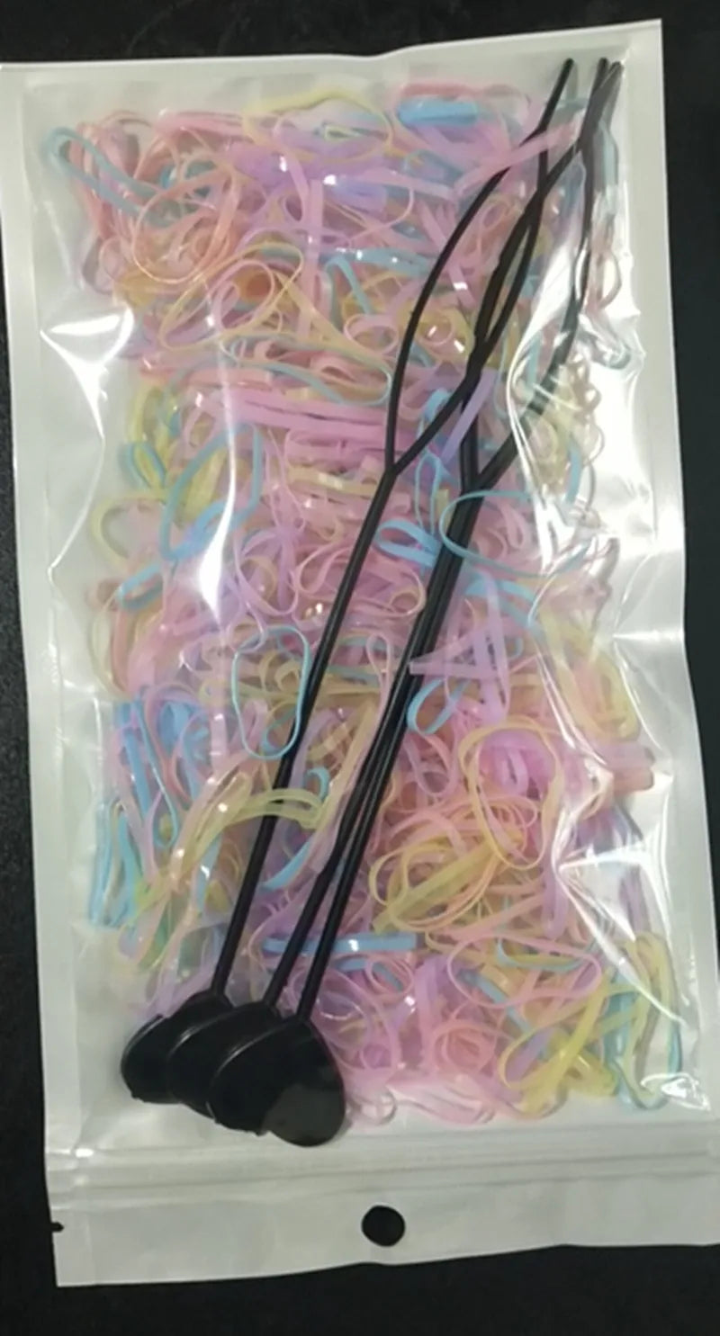 Hair Beads Pony Beads for Hair Braids 6x9mm Plastic Bead 4mm Large Hole for Kids Girls African Hair Bead Accessories