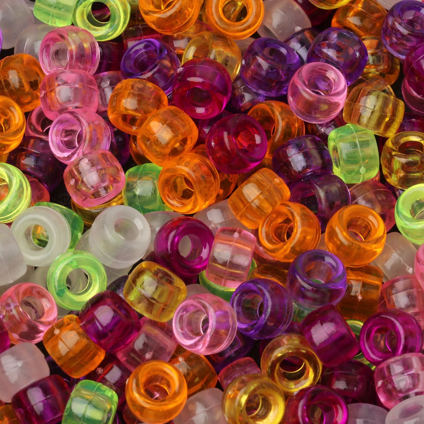 100pc Neon Chaos Pony Beads – Rave Kandi Maker Pack