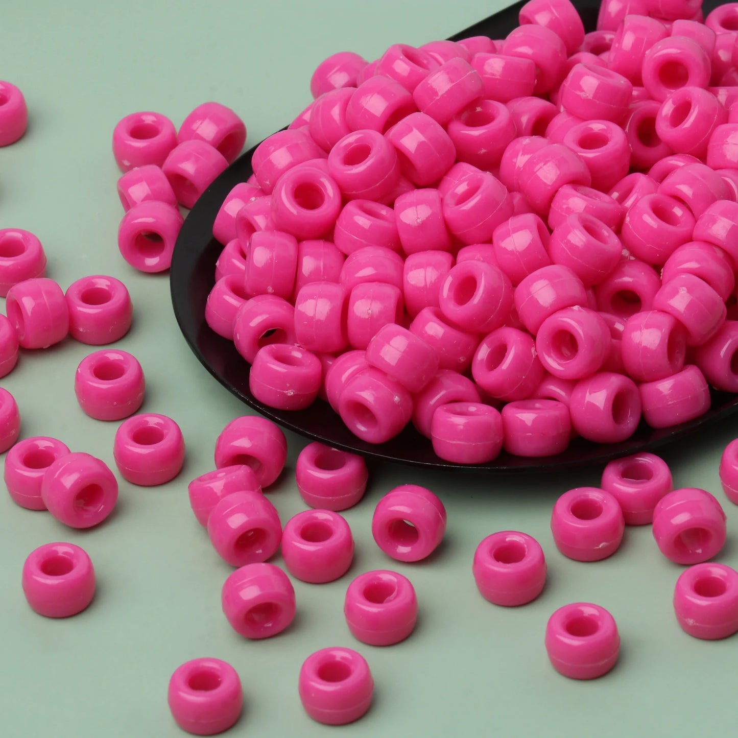 Red Pony Beads – 100pc & 200pc Pack (6x9mm)