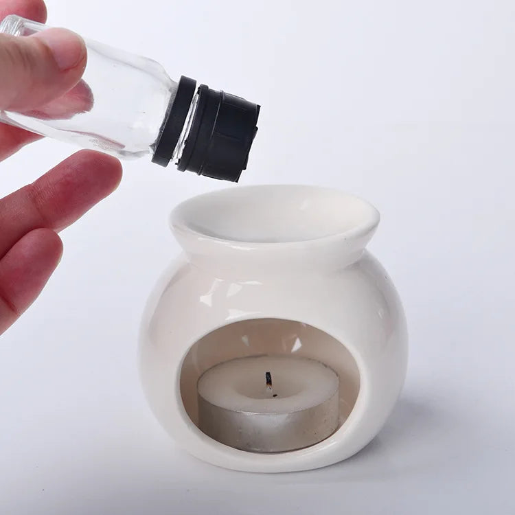 GlowDrop Burner – Ceramic Oil Burner & Incense Diffuser | Chill Zone Aromatherapy for Rave Recovery & Room Vibes