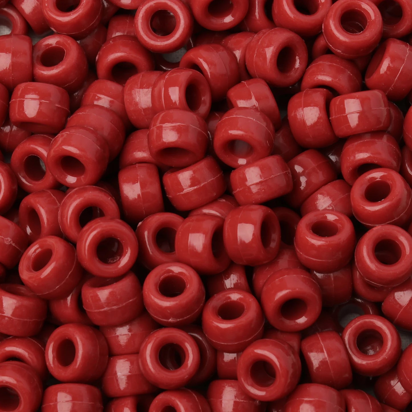 Red Pony Beads – 100pc & 200pc Pack (6x9mm)