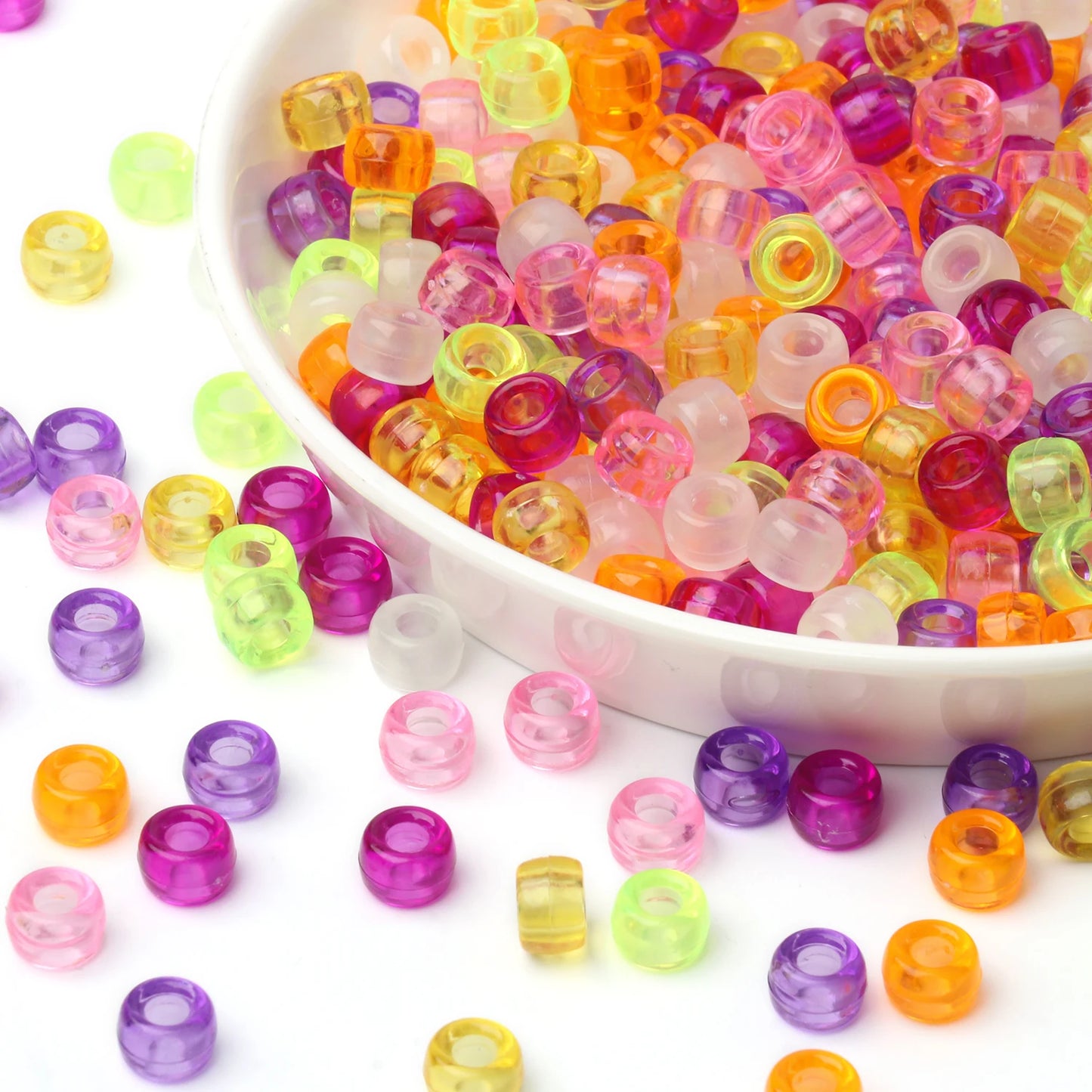 100pc Neon Chaos Pony Beads – Rave Kandi Maker Pack