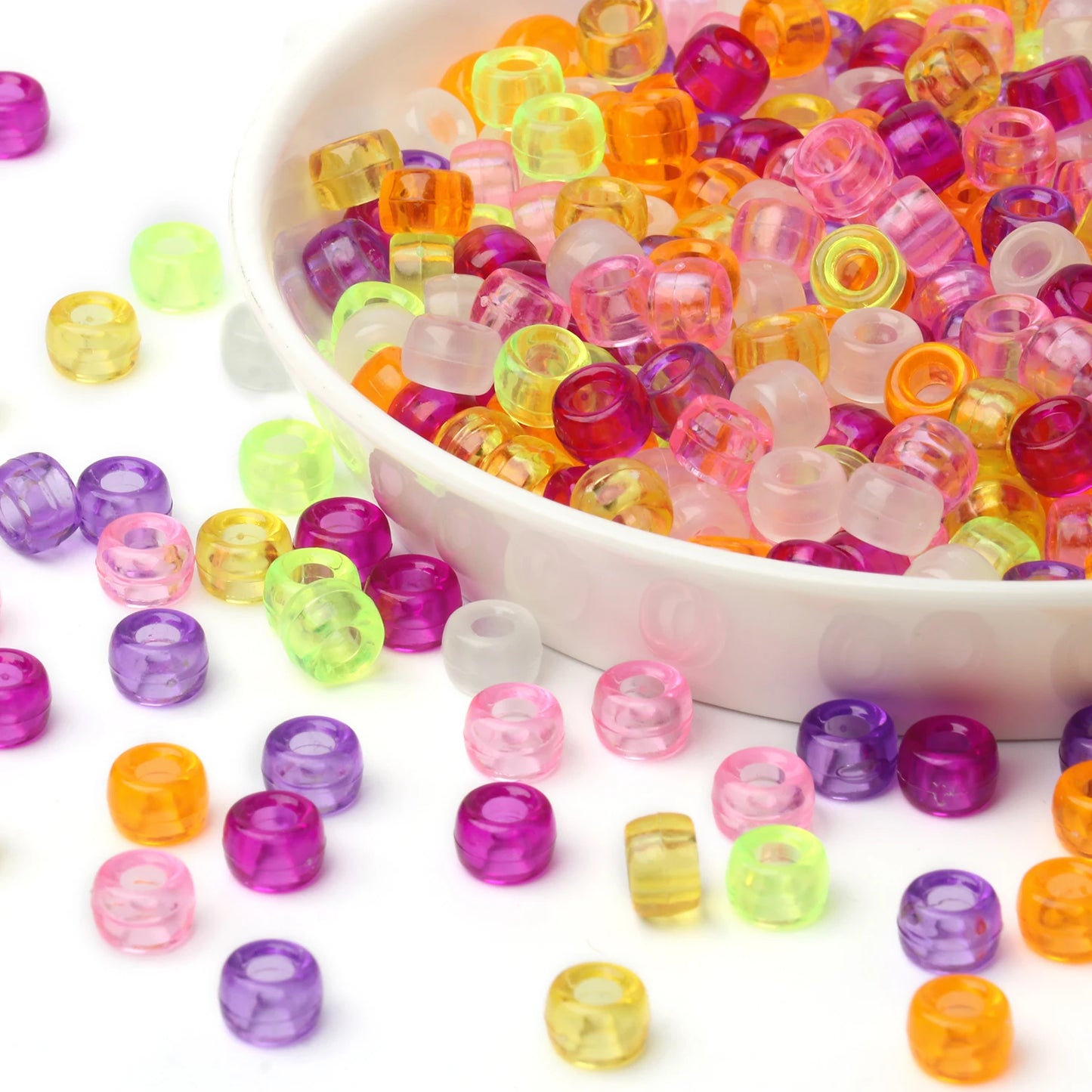 100pc Neon Chaos Pony Beads – Rave Kandi Maker Pack