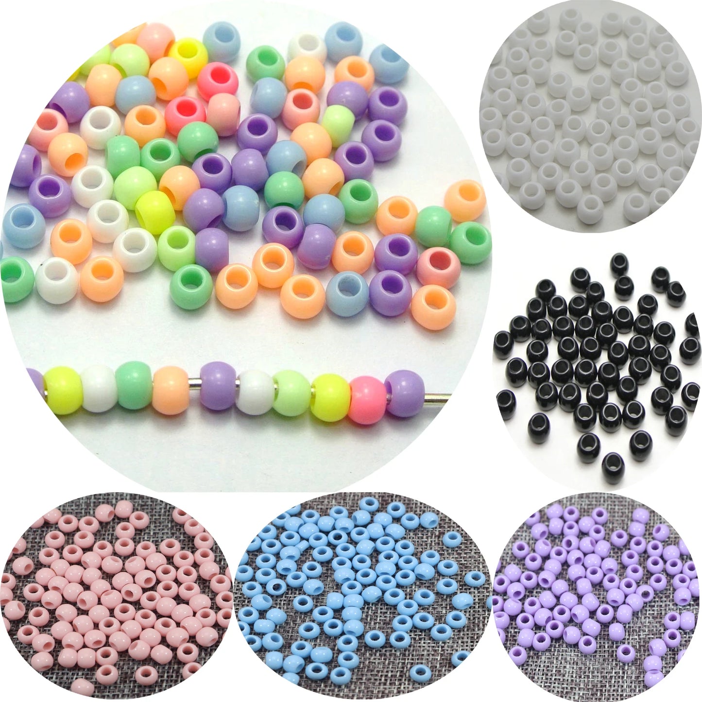 500pc Pastel Rave Pony Beads – Soft Chaos Edition