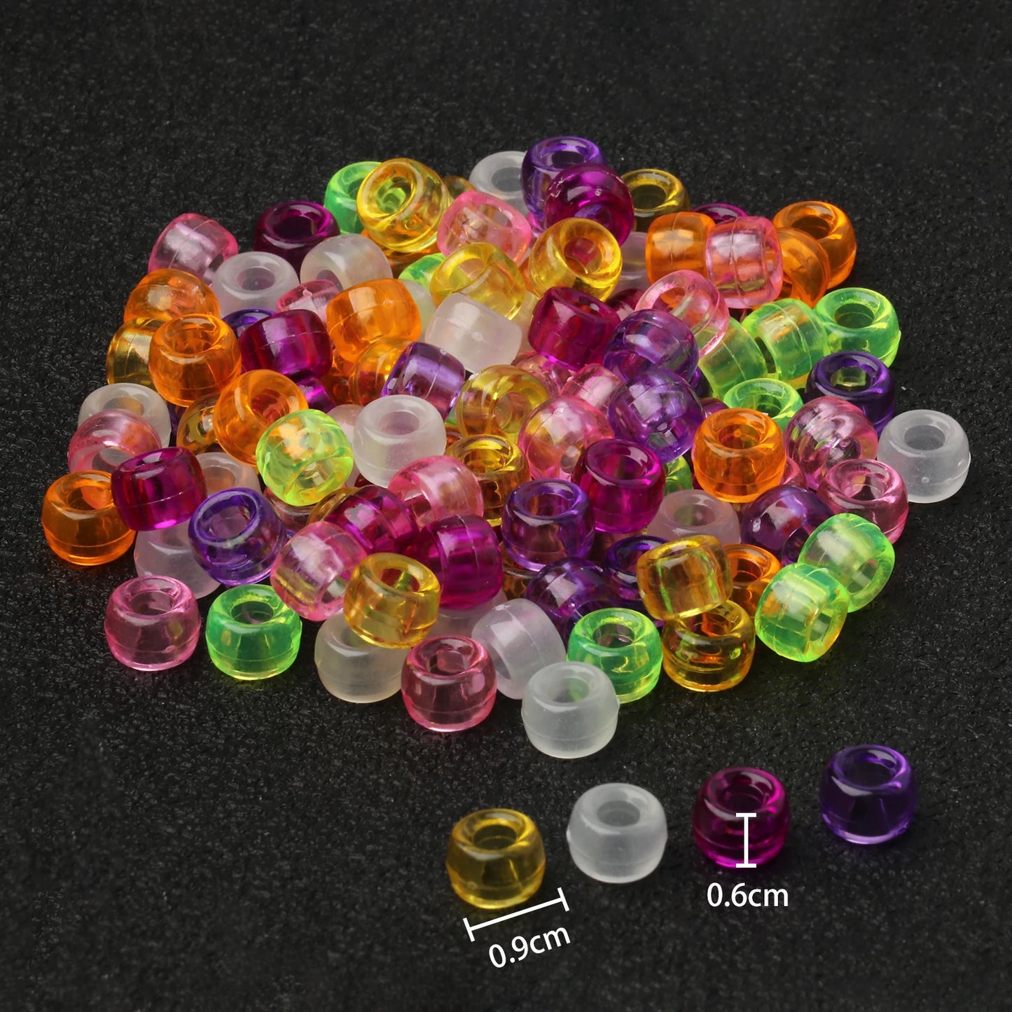 100pc Neon Chaos Pony Beads – Rave Kandi Maker Pack