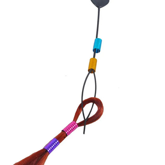 Hair Beads Pony Beads for Hair Braids 6x9mm Plastic Bead 4mm Large Hole for Kids Girls African Hair Bead Accessories