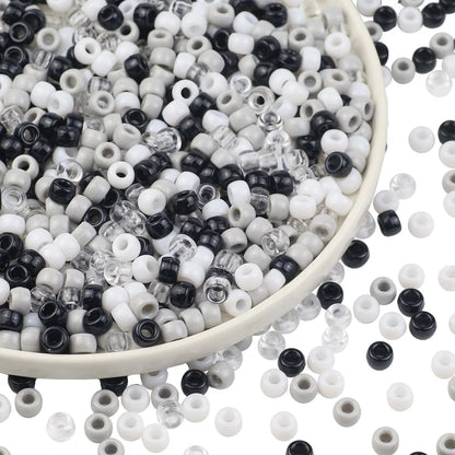 Neutral Pony Beads – Gray, Black & White (Multiple Pack Sizes)
