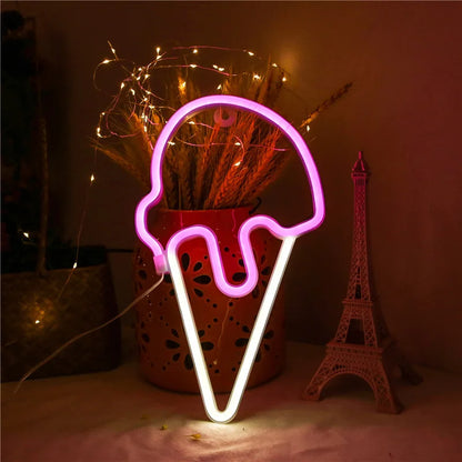 Glow Up Neon Wall Sign – USB/Battery LED Light Decor (Multiple Designs)