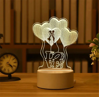 GlowMorph LED Lamp – 3D Acrylic Night Light | USB Mood Lighting for Rave Caves, Bedrooms & Alt Decor