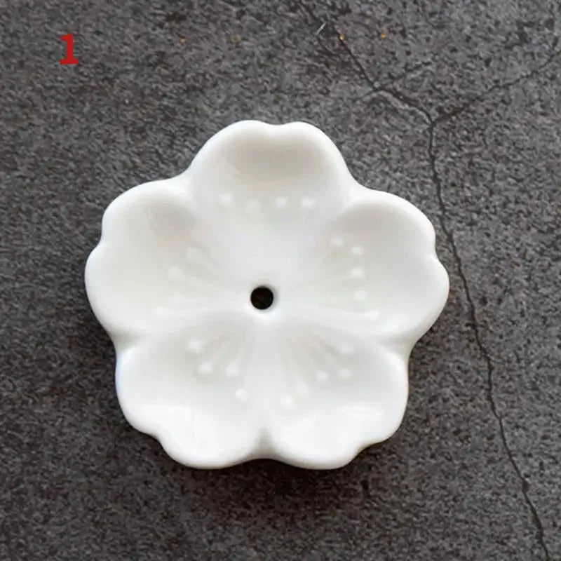 Sakura Drift – Ceramic Cherry Blossom Incense Holder | Chill Room Decor for Aromatherapy, Rave Recovery & Tea-Time Vibes