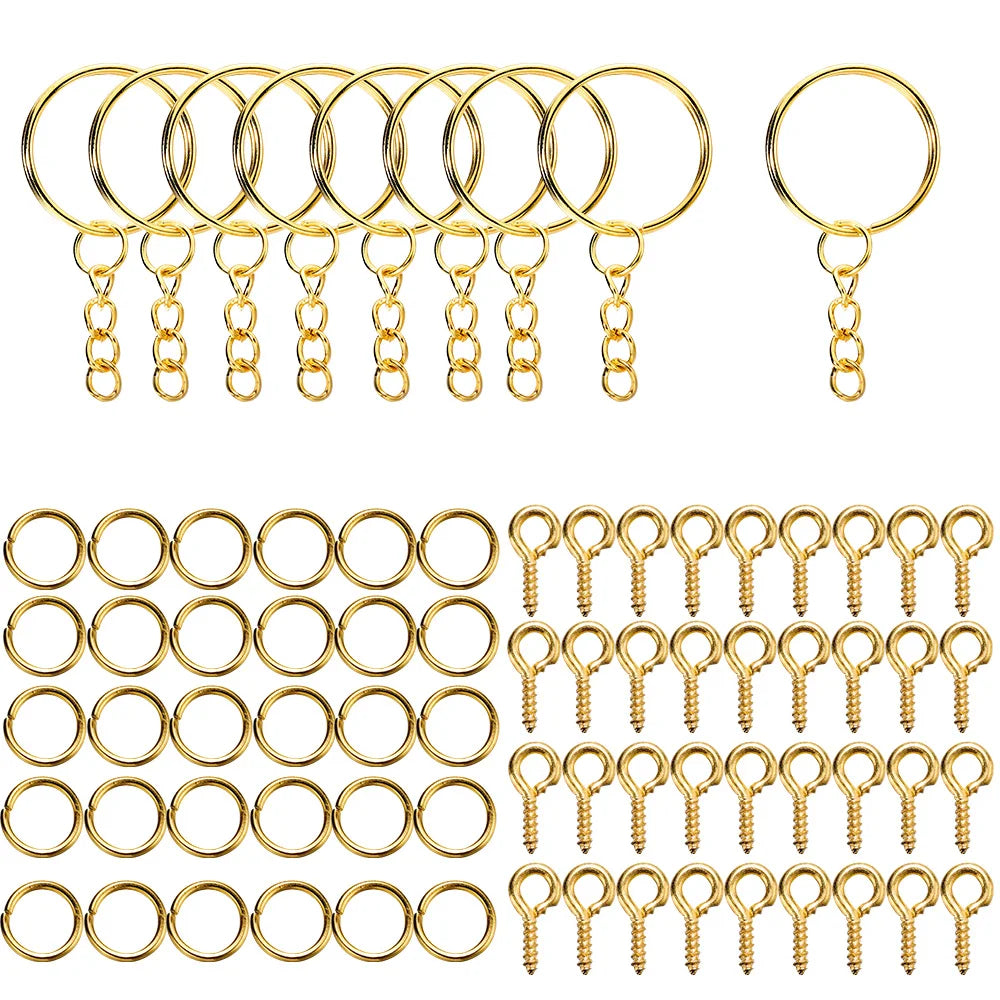CharmChain™ Kit – 110/220pcs Keychain & Jewelry Findings Set