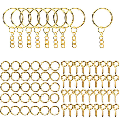 CharmChain™ Kit – 110/220pcs Keychain & Jewelry Findings Set
