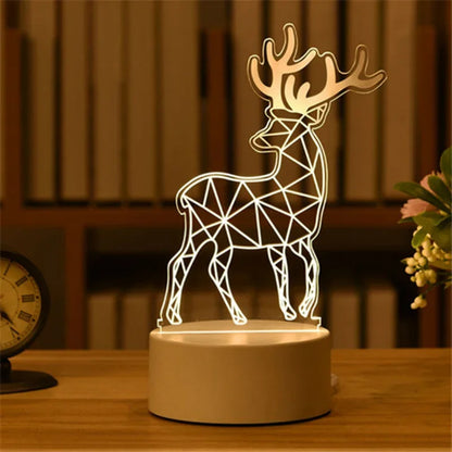GlowMorph LED Lamp – 3D Acrylic Night Light | USB Mood Lighting for Rave Caves, Bedrooms & Alt Decor