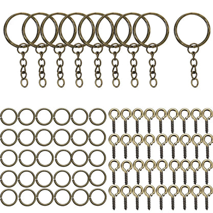CharmChain™ Kit – 110/220pcs Keychain & Jewelry Findings Set