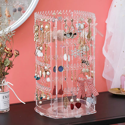360° Acrylic Earring Tower – Display & Organizer (168 Slots)