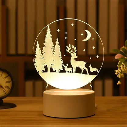 GlowMorph LED Lamp – 3D Acrylic Night Light | USB Mood Lighting for Rave Caves, Bedrooms & Alt Decor