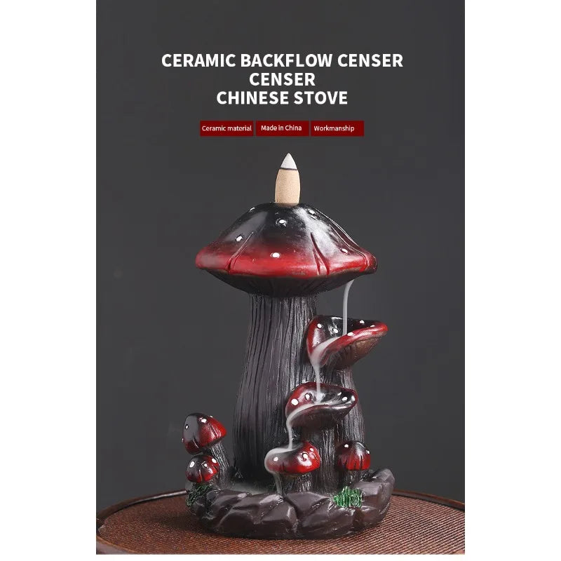 ShroomBloom Burner – Mushroom Incense Fountain | Trippy Aromatherapy Decor for Rave Caves & Chill Zones