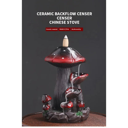 ShroomBloom Burner – Mushroom Incense Fountain | Trippy Aromatherapy Decor for Rave Caves & Chill Zones