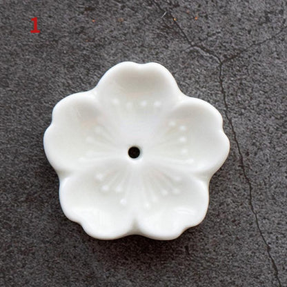 Sakura Drift – Ceramic Cherry Blossom Incense Holder | Chill Room Decor for Aromatherapy, Rave Recovery & Tea-Time Vibes