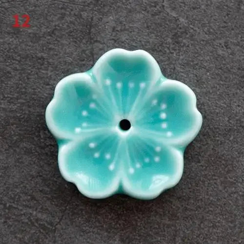 Sakura Drift – Ceramic Cherry Blossom Incense Holder | Chill Room Decor for Aromatherapy, Rave Recovery & Tea-Time Vibes
