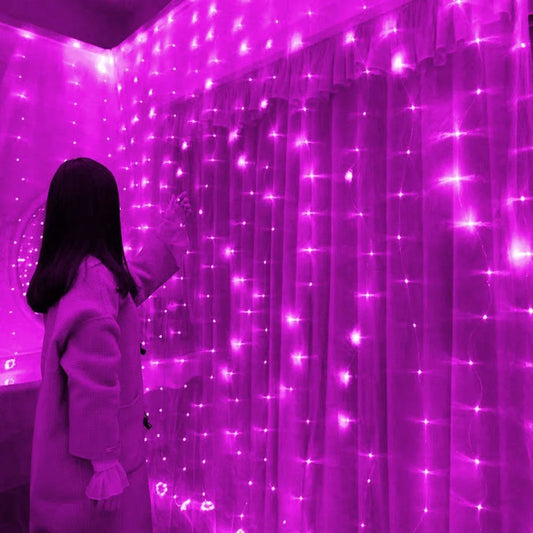 GlowWave™ USB LED Curtain Lights – 8 Modes + Remote (3M–6M Options)