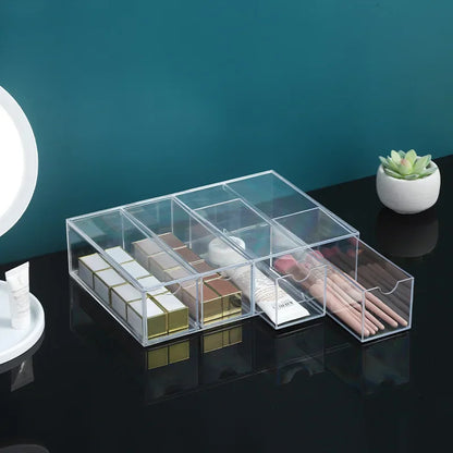 Clear Sunglasses Storage Box – Stackable Organizer with Drawer