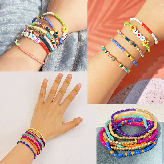 2400PCS Glass Seed Beads Kit – 3mm, 24 Mixed Colors for DIY Jewelry & Rave Crafting