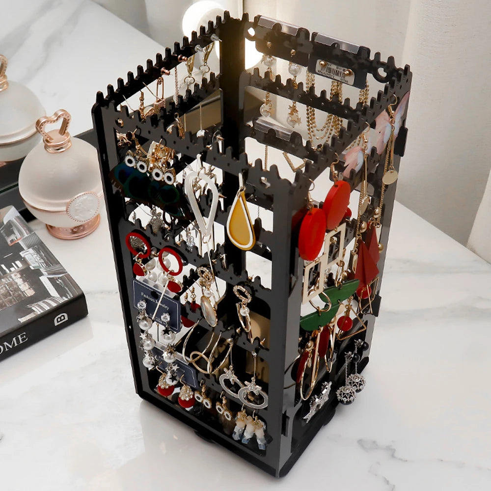 360° Acrylic Earring Tower – Display & Organizer (168 Slots)