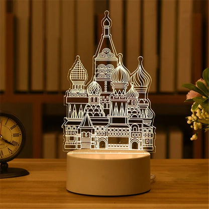 GlowMorph LED Lamp – 3D Acrylic Night Light | USB Mood Lighting for Rave Caves, Bedrooms & Alt Decor
