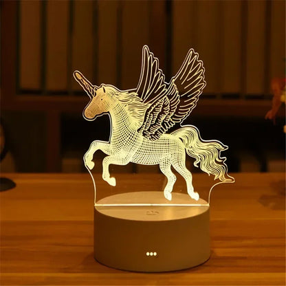 GlowMorph LED Lamp – 3D Acrylic Night Light | USB Mood Lighting for Rave Caves, Bedrooms & Alt Decor