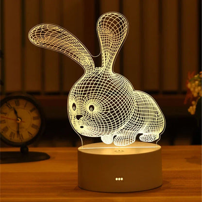 GlowMorph LED Lamp – 3D Acrylic Night Light | USB Mood Lighting for Rave Caves, Bedrooms & Alt Decor