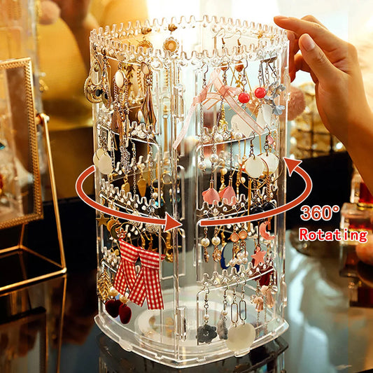 360° Acrylic Earring Tower – Display & Organizer (168 Slots)