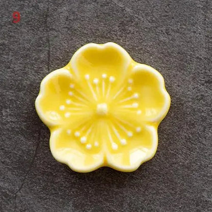 Sakura Drift – Ceramic Cherry Blossom Incense Holder | Chill Room Decor for Aromatherapy, Rave Recovery & Tea-Time Vibes