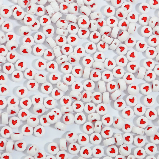 ❤️ Acrylic Heart Beads – Kandi-Ready for DIY Bracelets & Necklaces